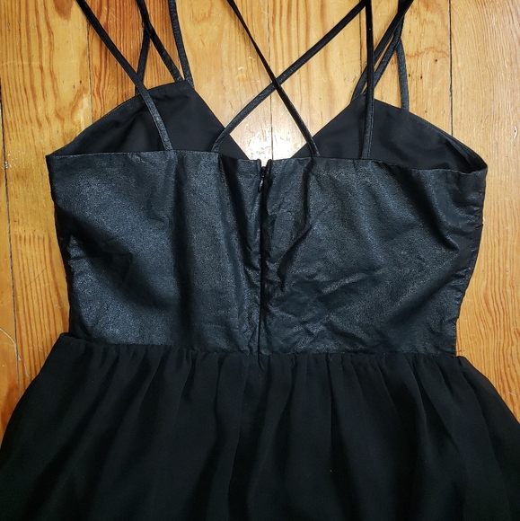 Sugarlips Strappy Faux Leather Party Dress - Picture 4 of 4